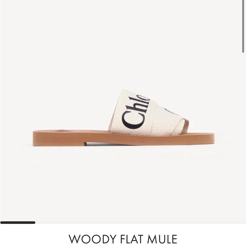 Chloe Woody flat mule